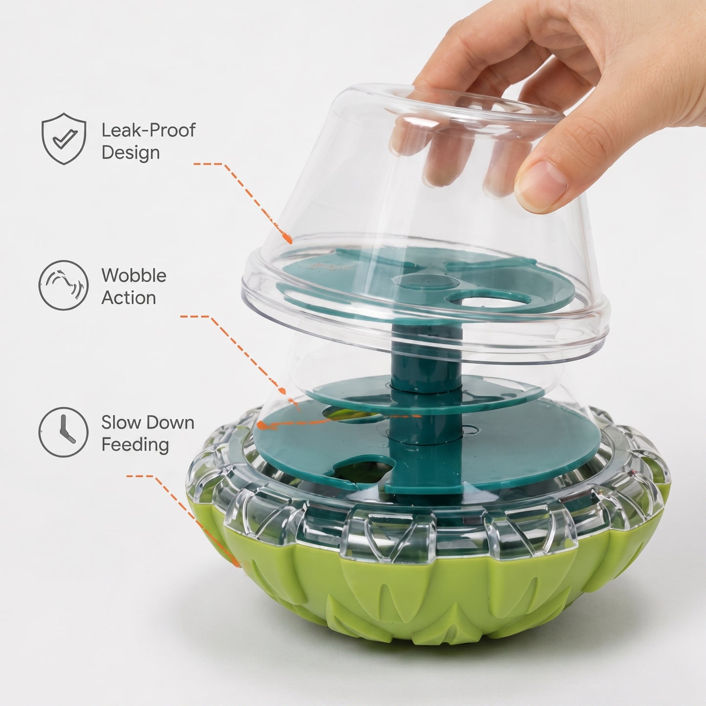 Tilted Food Dispenser