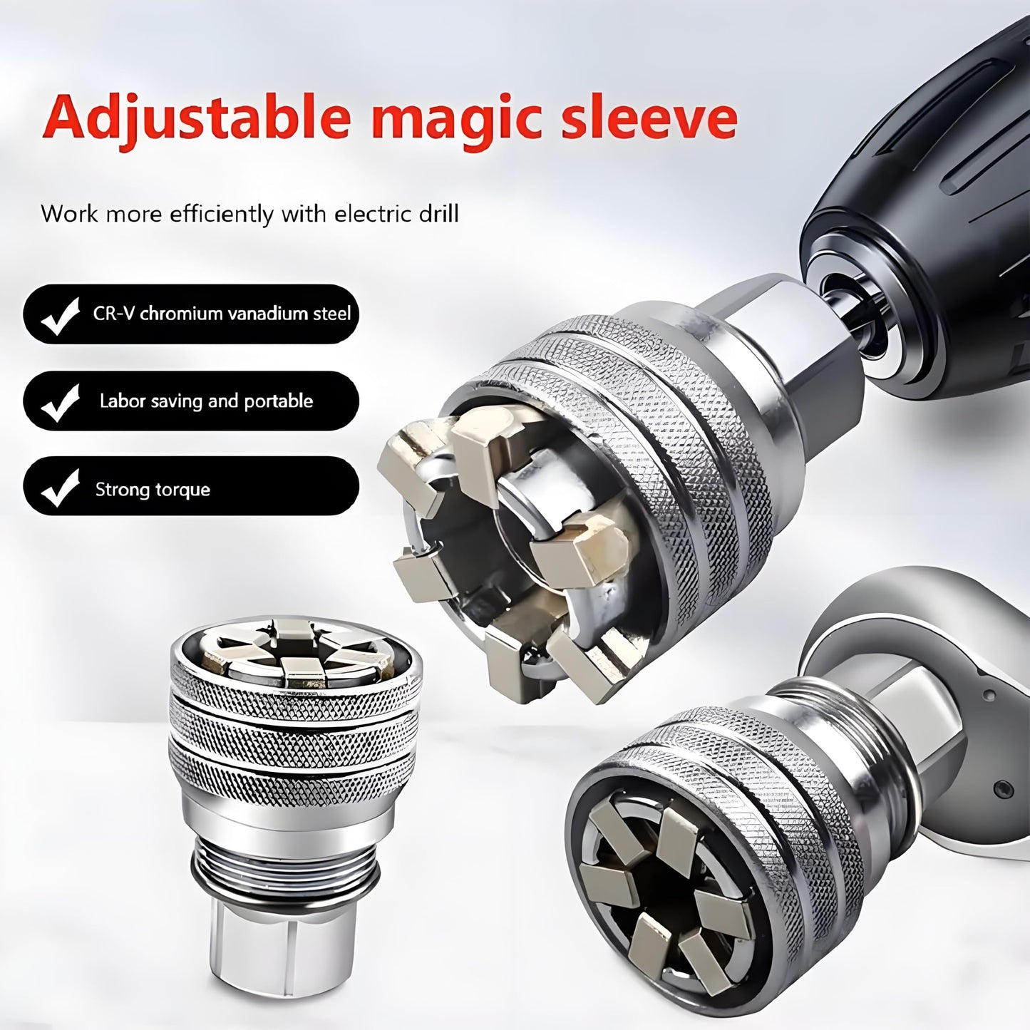 2026 Upgraded 9–21mm Universal Socket Wrench