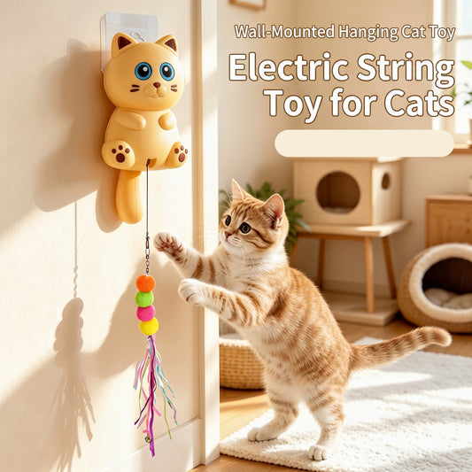 Electric cat teaser rope with bells