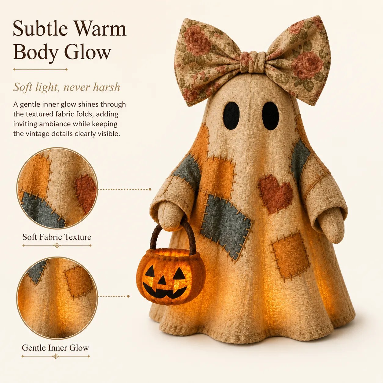 👻Early Halloween Special 49% OFF👻 - Lighted Vintage Patchwork Ghost